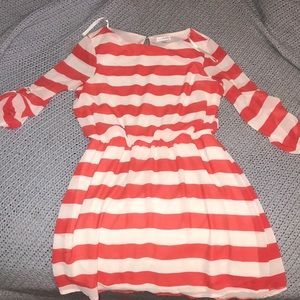 Orange & White Charming Charlie Dress